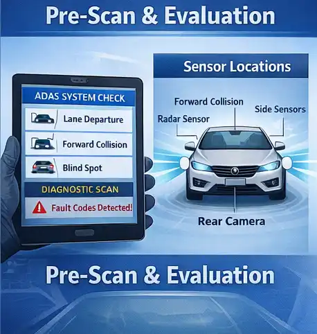 ADAS pre-scan and system evaluation